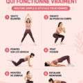 Femme réalisant des exercices de fitness débutant à la maison