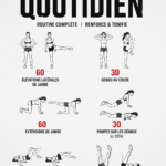 Femme faisant des exercices de fitness à la maison, illustration d'une routine quotidienne