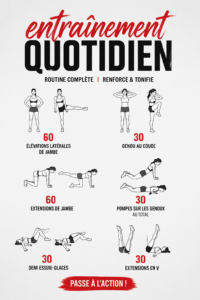 Femme faisant des exercices de fitness à la maison, illustration d'une routine quotidienne
