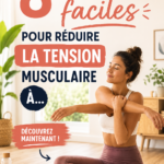 Femme pratiquant des étirements apaisants sur un tapis de yoga