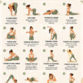 Femme pratiquant des étirements relaxants à la maison