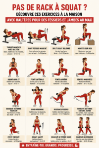 Femme faisant des exercices avec haltères pour les fessiers à la maison