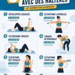 Femme utilisant des haltères pour s'entraîner à la maison