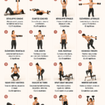 Femme faisant des exercices de musculation avec des haltères à domicile