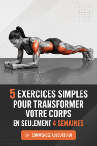 Femme effectuant des exercices simples à la maison pour se tonifier au fil des semaines.