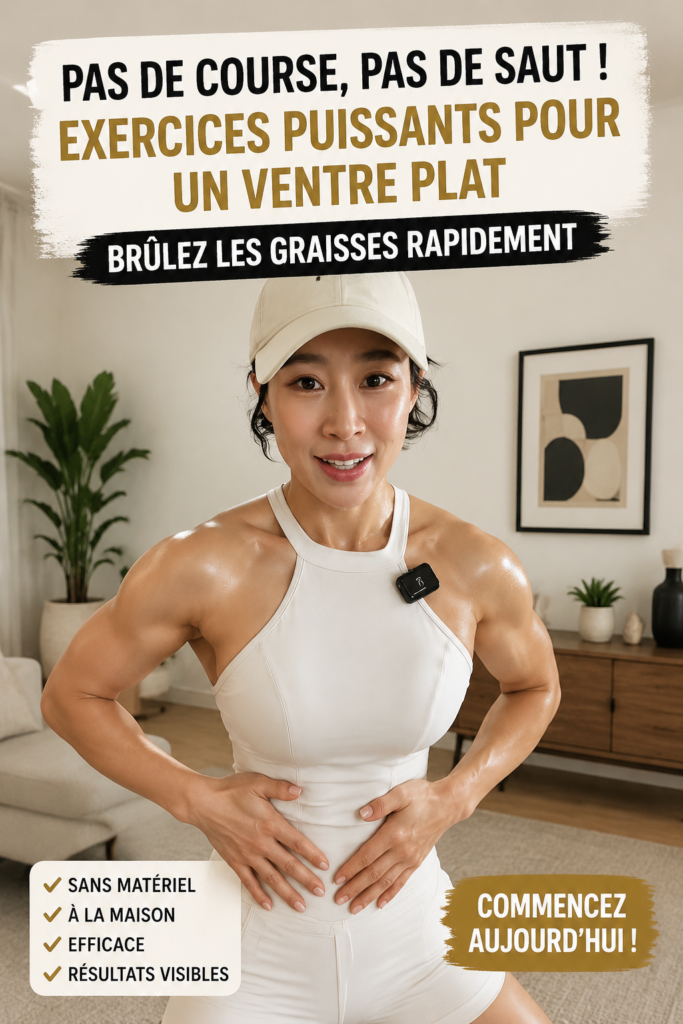 Femme faisant des exercices au sol pour tonifier son ventre et brûler des calories
