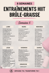 Une femme faisant une séance de HIIT à la maison, en pleine forme et motivée.
