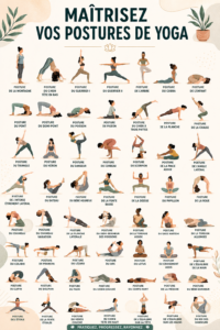 Femme pratiquant des poses de yoga dans un parc