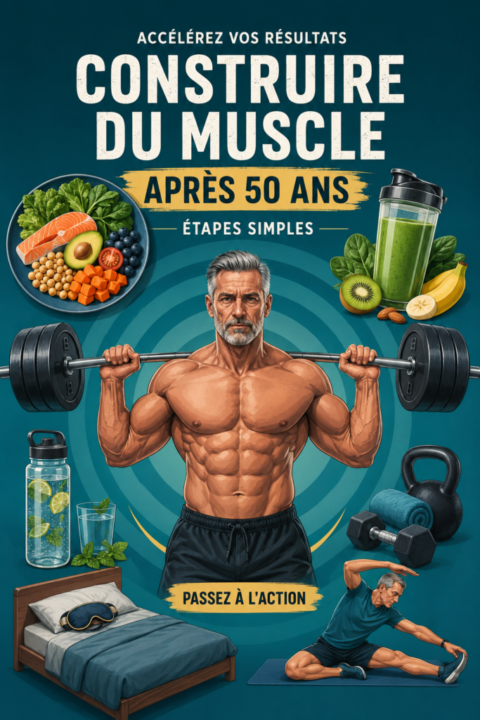 Femme de plus de 50 ans en train de faire de l'exercice avec des haltères.