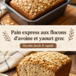 Un pain aux flocons d'avoine doré, sortant du four