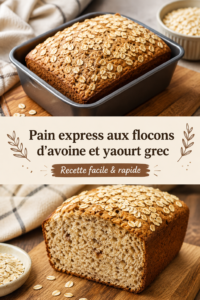 Un pain aux flocons d'avoine doré, sortant du four