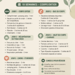 Femme faisant du sport à domicile avec un programme d'entraînement pour débutants.