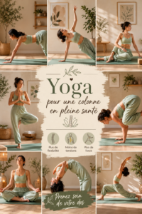 Femme pratiquant le yoga pour la souplesse de la colonne vertébrale