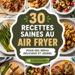 Une assiette de légumes croquants cuits à la friteuse à air, mise en avant pour des repas sains.