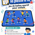 Enfants jouant au jeu de passe à 10 en plein air, riant et s’amusant.
