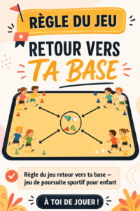 Enfants jouant à 'Retour vers ta base' dans un parc