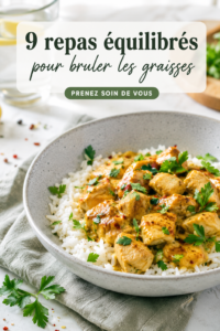 Assiette de plats équilibrés et colorés pour brûler les graisses