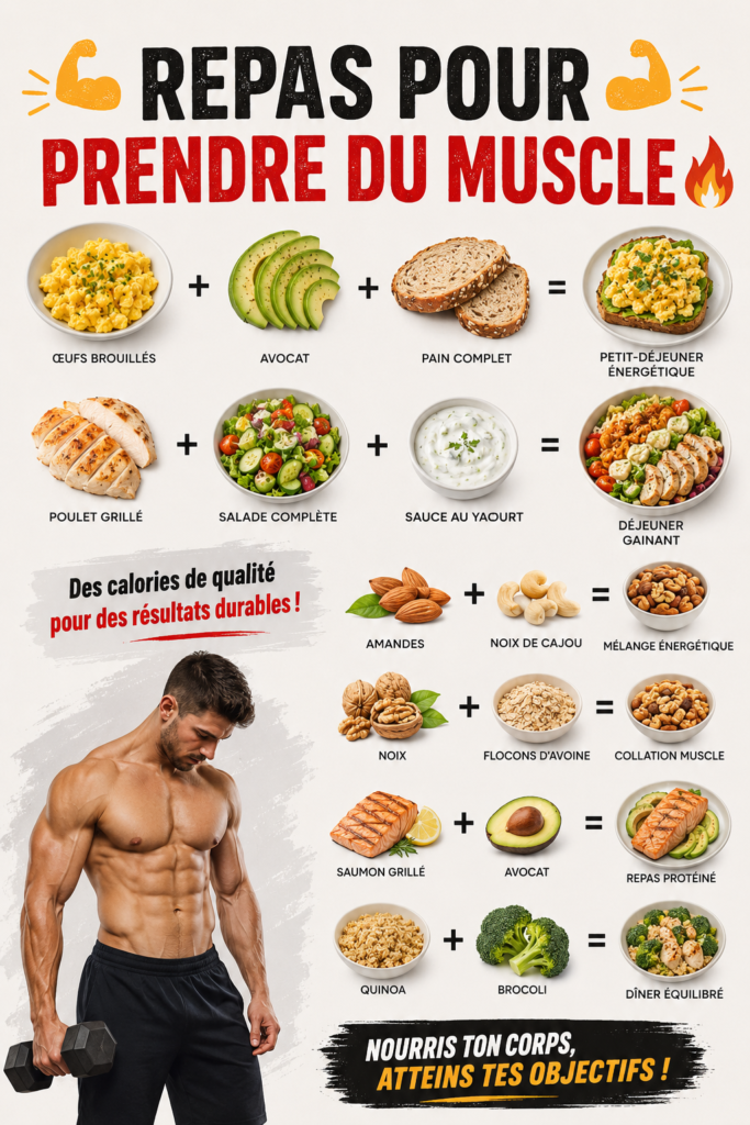 Plat savoureux riche en protéines pour la prise de masse musculaire