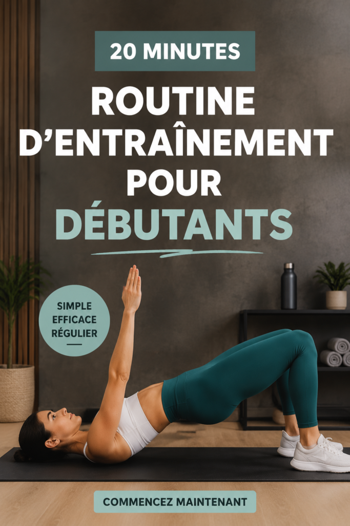 Femme effectuant un exercice de fitness dans son salon, souriante et motivée.