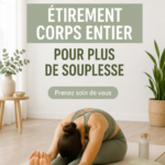 Femme réalisant des étirements en intérieur pour améliorer sa flexibilité