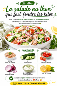 Une salade fraîche au thon garnie de légumes colorés dans un bol