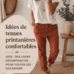 Tenues confortables et élégantes pour le printemps 2025, idéales pour chaque occasion.