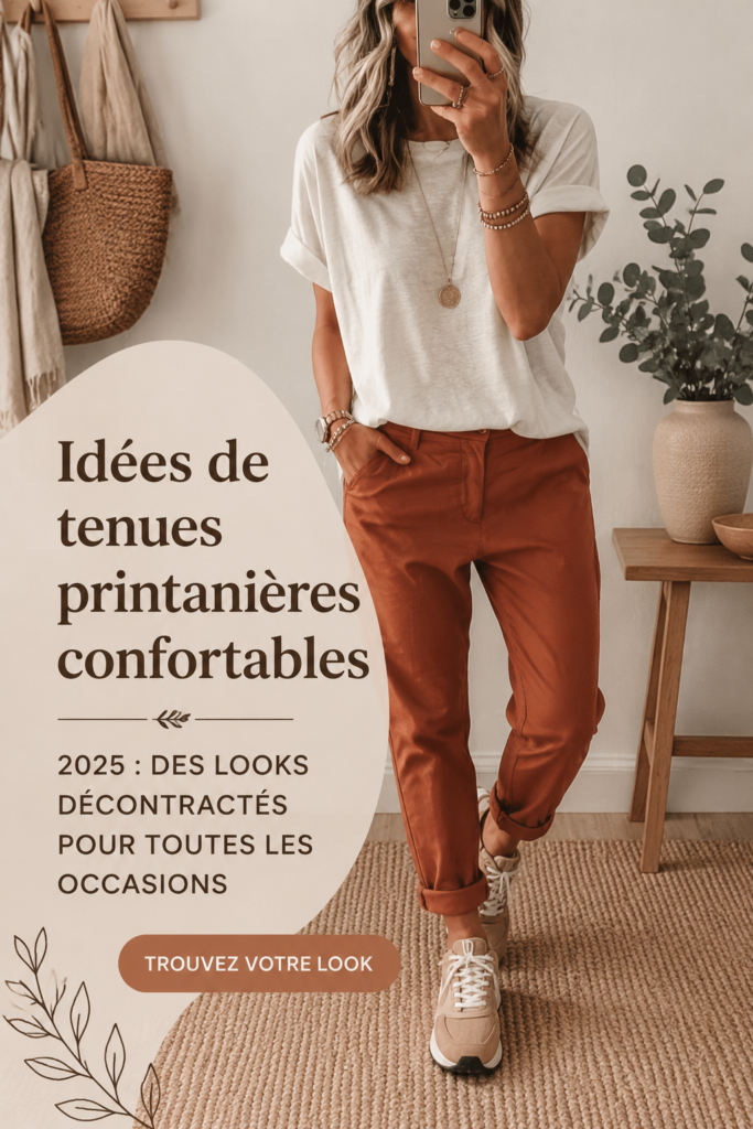 Tenues confortables et élégantes pour le printemps 2025, idéales pour chaque occasion.