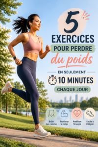 5 exercices de perte de poids en 10 minutes adaptés aux femmes