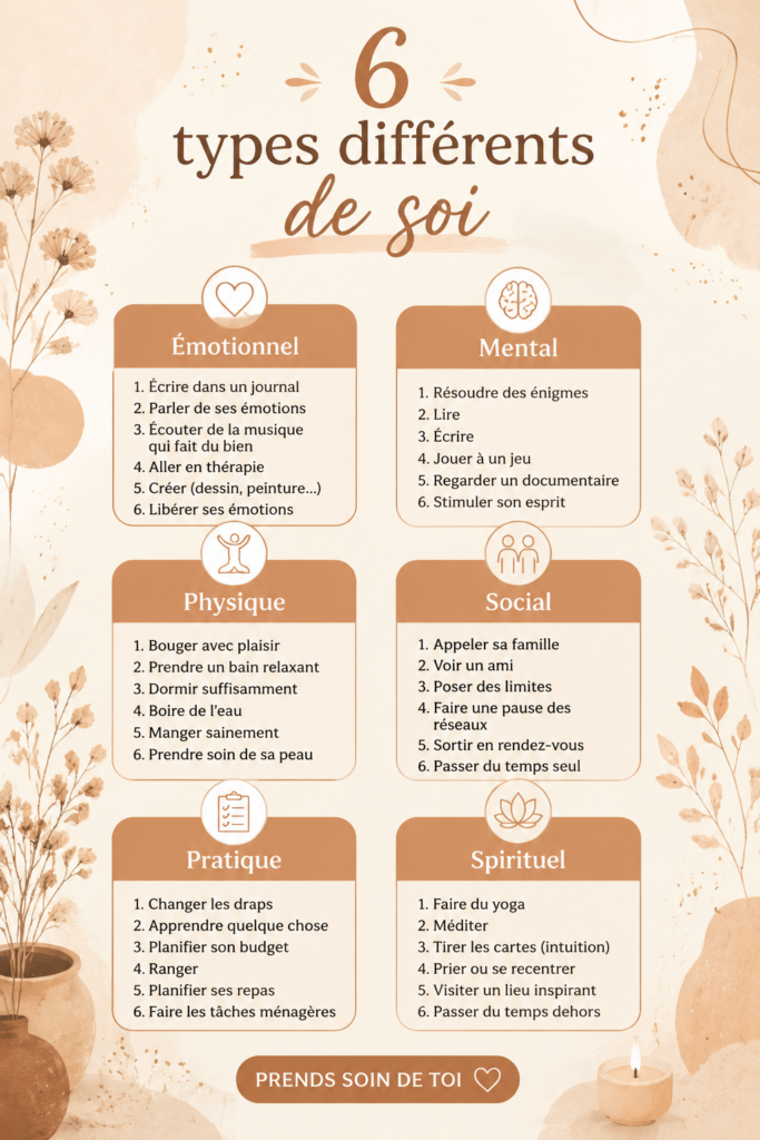 Femme prenant soin d'elle avec une activité de bien-être tel que la méditation ou le yoga.