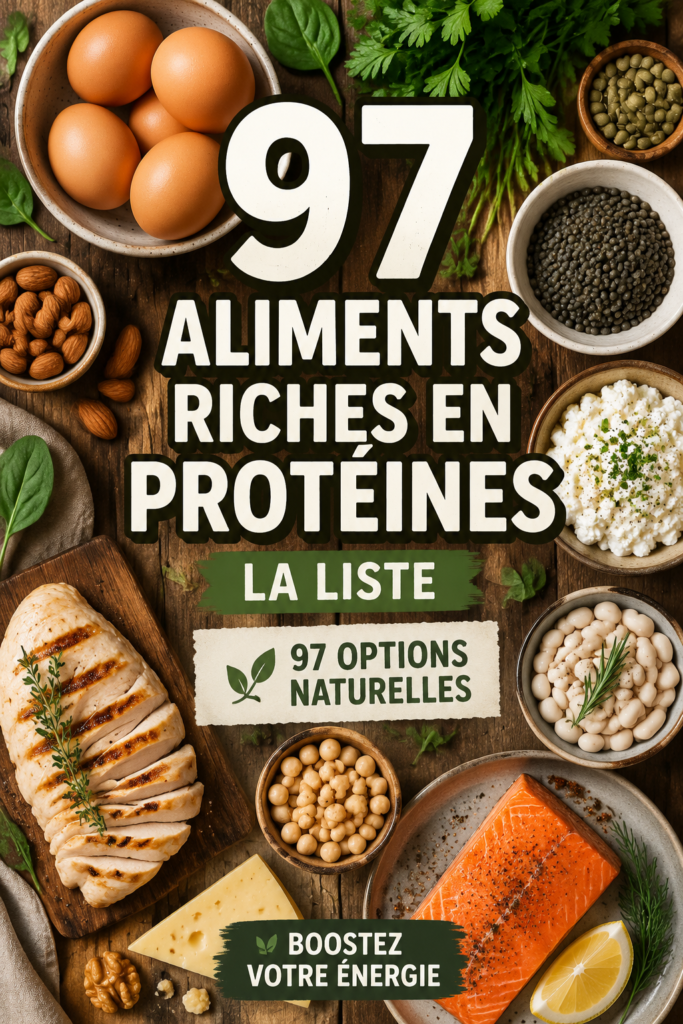 Une assiette colorée avec divers aliments riches en protéines pour une nutrition équilibrée.