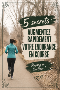 Femme courant joyeusement dans un parc, symbole de l'endurance en course à pied.