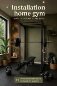 Espace de gym à domicile avec équipements modernes