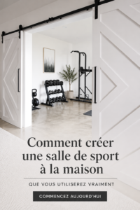 Salle de sport à domicile bien aménagée avec équipements de fitness.