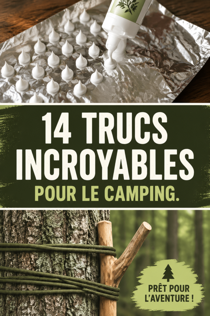 Un groupe de camping heureux en pleine nature avec des astuces de camping pratiques