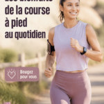 Femme courant dans un parc, respirant la fraîcheur du matin, illustrant les bienfaits de la course quotidienne.