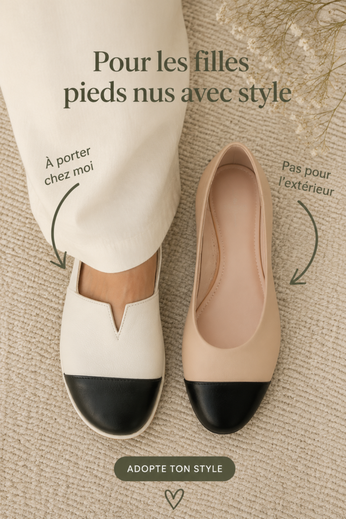 Femme en chaussures barefoot blanches, élégante et décontractée