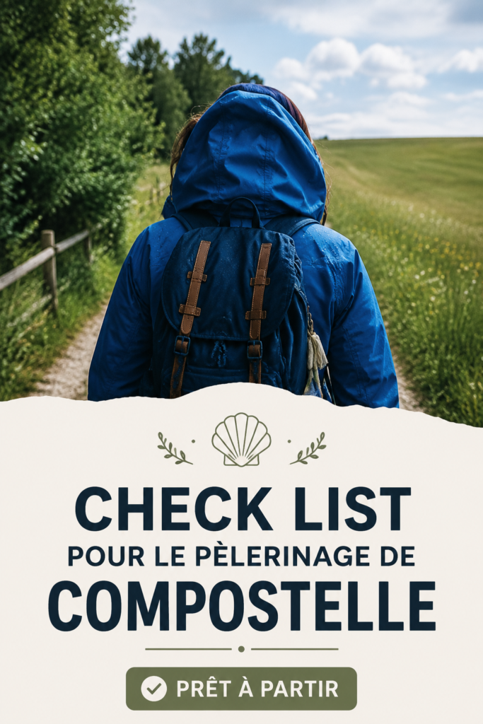 Pèlerinage de Compostelle, une femme avec un sac à dos sur le chemin