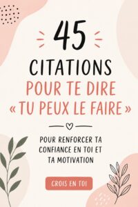 Une citation inspirante sur fond motivant pour les femmes