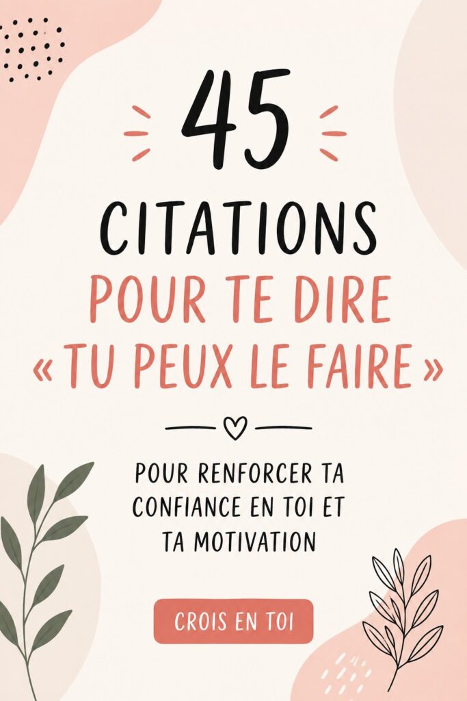 Une citation inspirante sur fond motivant pour les femmes
