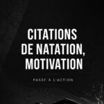 Citations inspirantes sur la natation circulant sur un fond aquatique