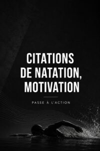 Citations inspirantes sur la natation circulant sur un fond aquatique