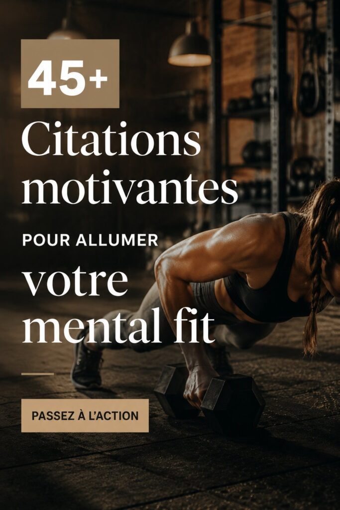 Citations motivantes pour le fitness dans un cadre inspirant
