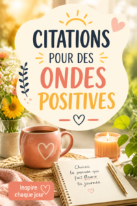 Une citation inspirante sur fond d'un paysage serein, diffusant des ondes positives.