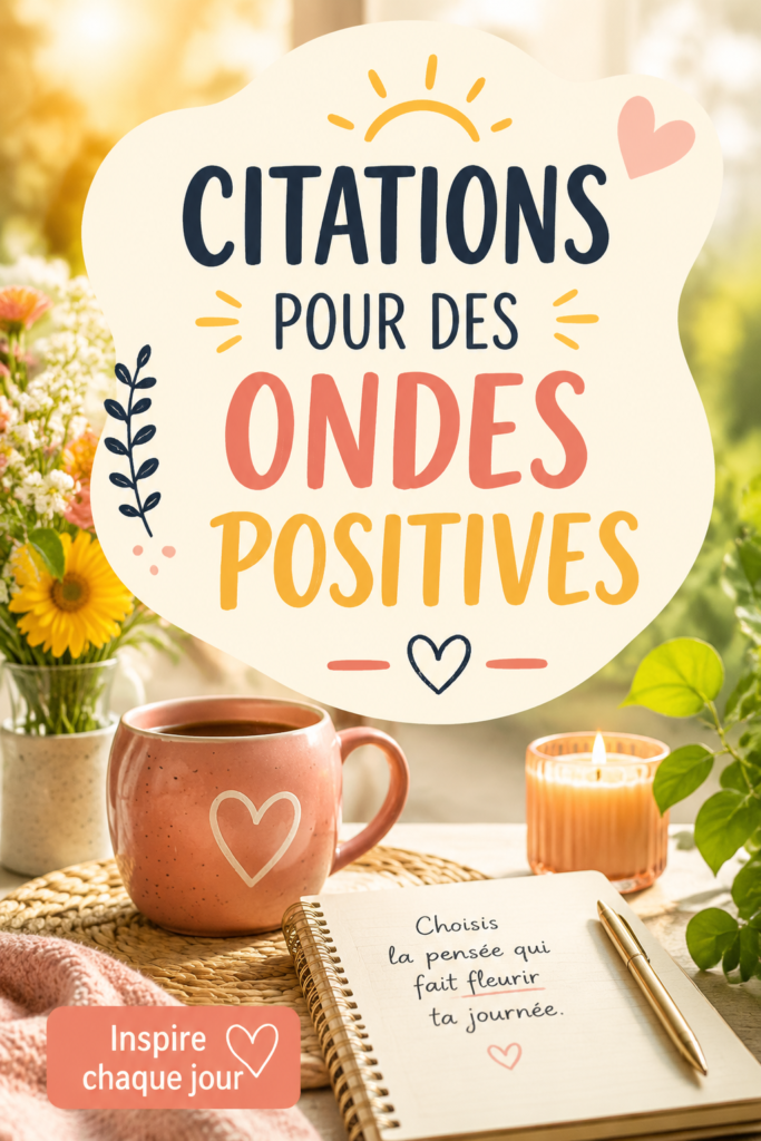 Une citation inspirante sur fond d'un paysage serein, diffusant des ondes positives.