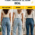 Femme essayant différents jeans pour trouver le bon fit
