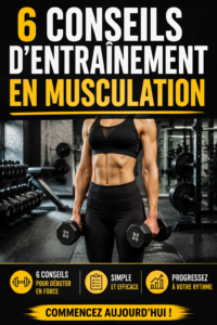 Femme soulevant des poids dans une salle de sport, démontrant la musculation pour débutants.