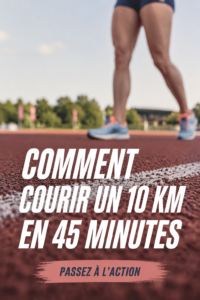 Femme courant sur une route, se préparant pour un 10 km
