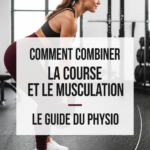 Femme courant en plein air, intégrant des exercices de musculation.