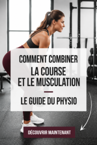 Femme courant en plein air, intégrant des exercices de musculation.