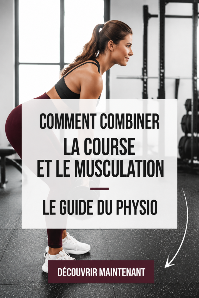 Femme courant en plein air, intégrant des exercices de musculation.